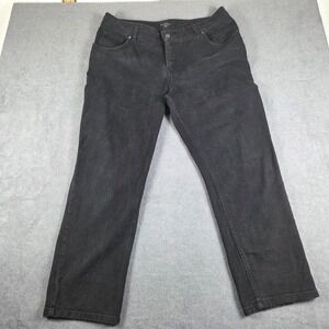 Riders by Lee Straight Leg Jeans‎ Womens 20W Petite Black Good Stretch Denim